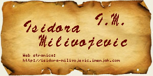 Isidora Milivojević vizit kartica